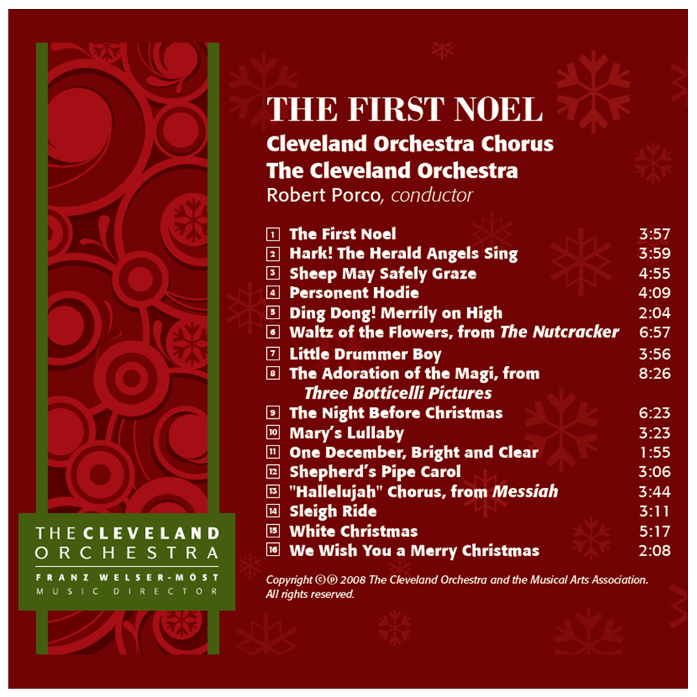 The First Noel CD - Gift with Chorus Fund Donation