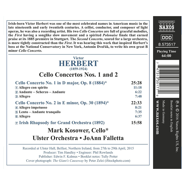 Herbert Cello Concertos Nos. 1 and 2 - Mark Kosower - CD