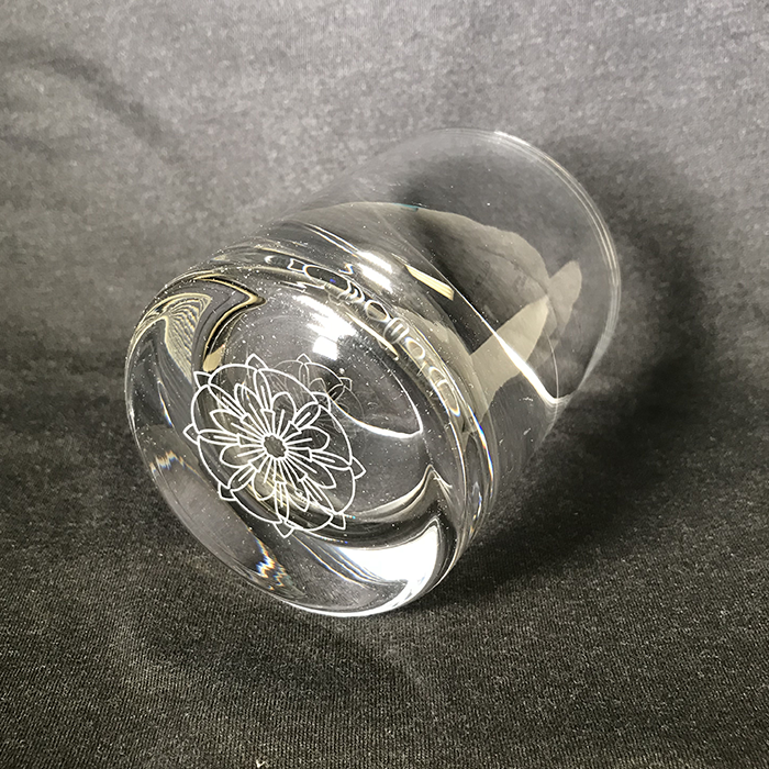 Crystal Lotus Rocks Glass