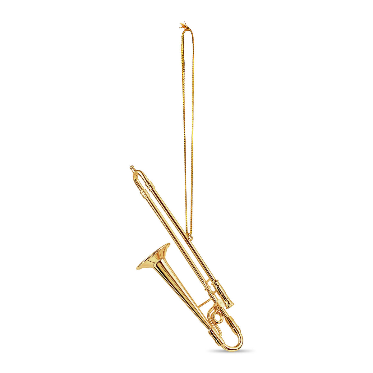 4.5"/ 5.5", Gold / Silver Brass Trombone Ornament
