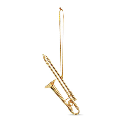 4.5"/ 5.5", Gold / Silver Brass Trombone Ornament