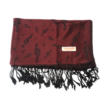 Load image into Gallery viewer, Pashmina Treble Clef Scarf

