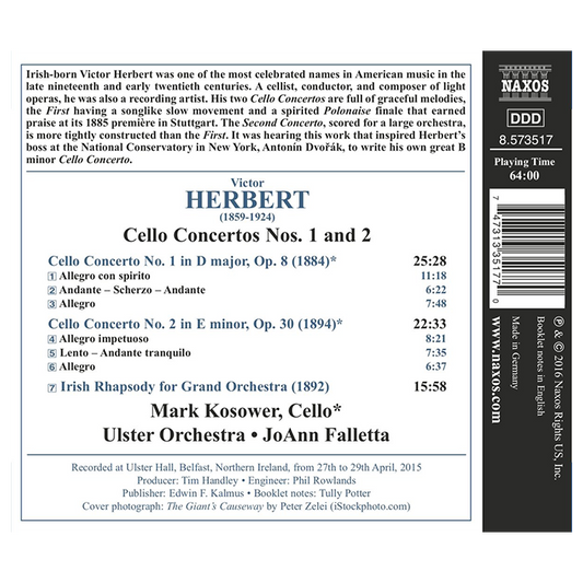 Herbert Cello Concertos Nos. 1 and 2 - Mark Kosower - CD