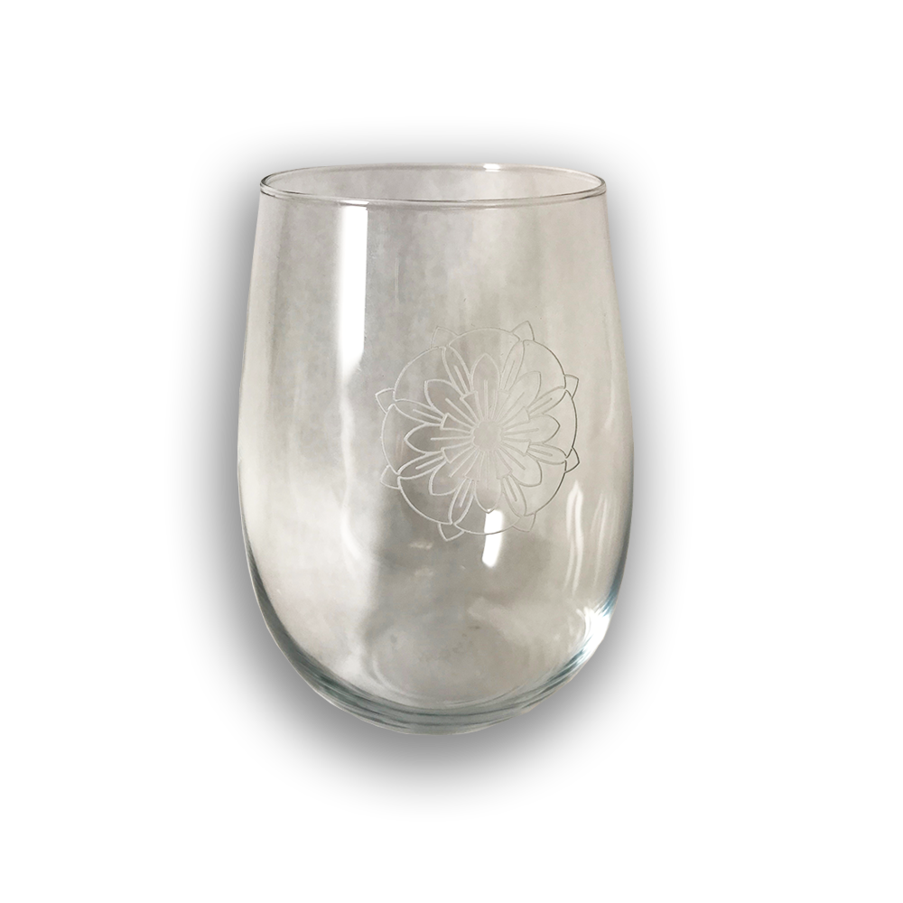 Crystal Lotus Stemless Wine Glass 18 oz.
