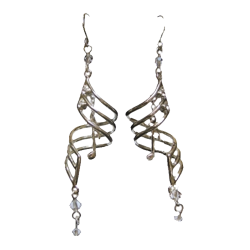Silver Plated Music Note Drop Earring