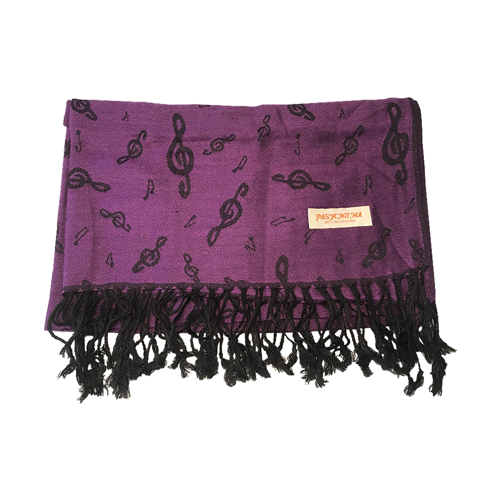 Pashmina Treble Clef Scarf