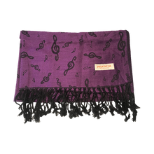 Load image into Gallery viewer, Pashmina Treble Clef Scarf
