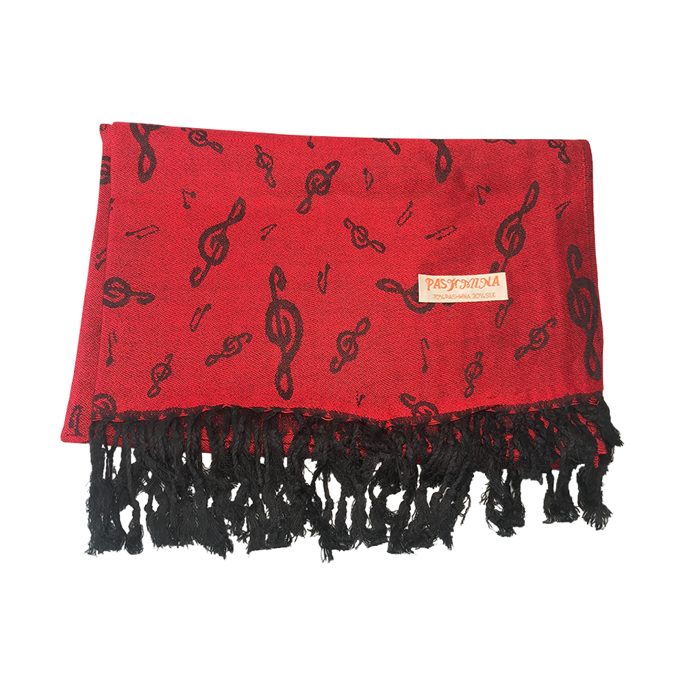 Pashmina Treble Clef Scarf