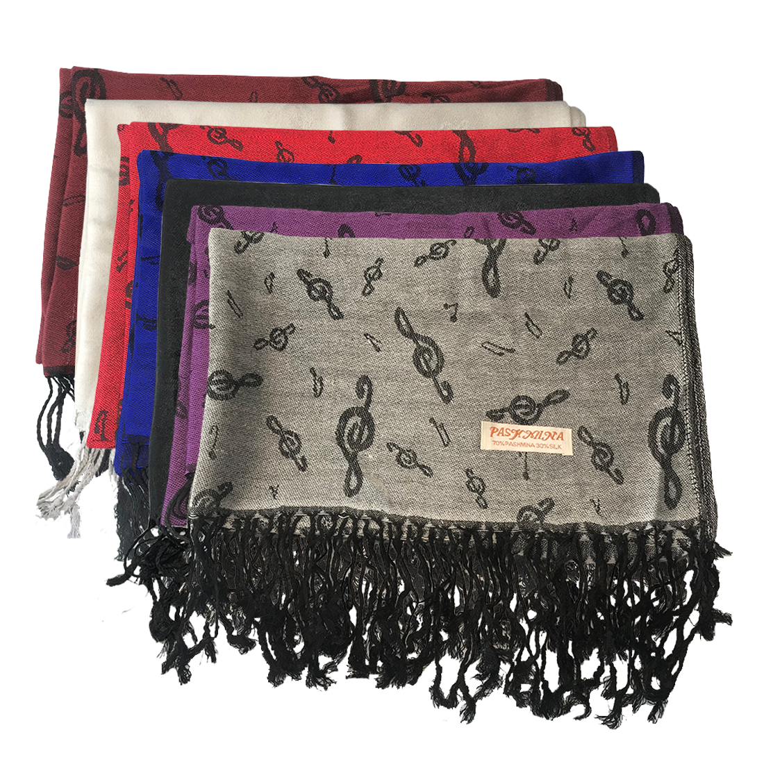 Pashmina Treble Clef Scarf