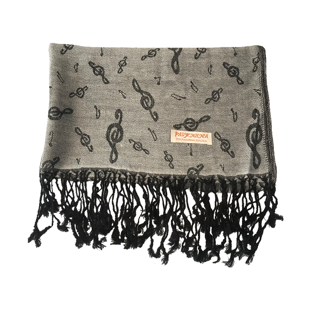 Pashmina Treble Clef Scarf