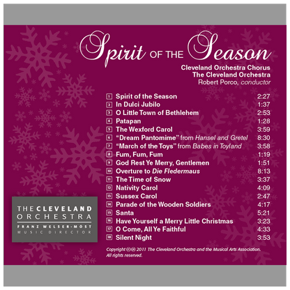 Spirit of the Season CD - Gift with Chorus Fund Donation