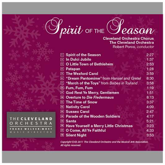 Spirit of the Season CD - Gift with Chorus Fund Donation