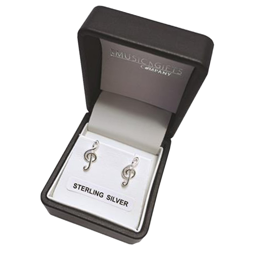 Treble Clef Earrings - Sterling Silver